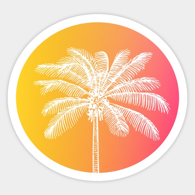 White palm tree Sticker by LemonBox